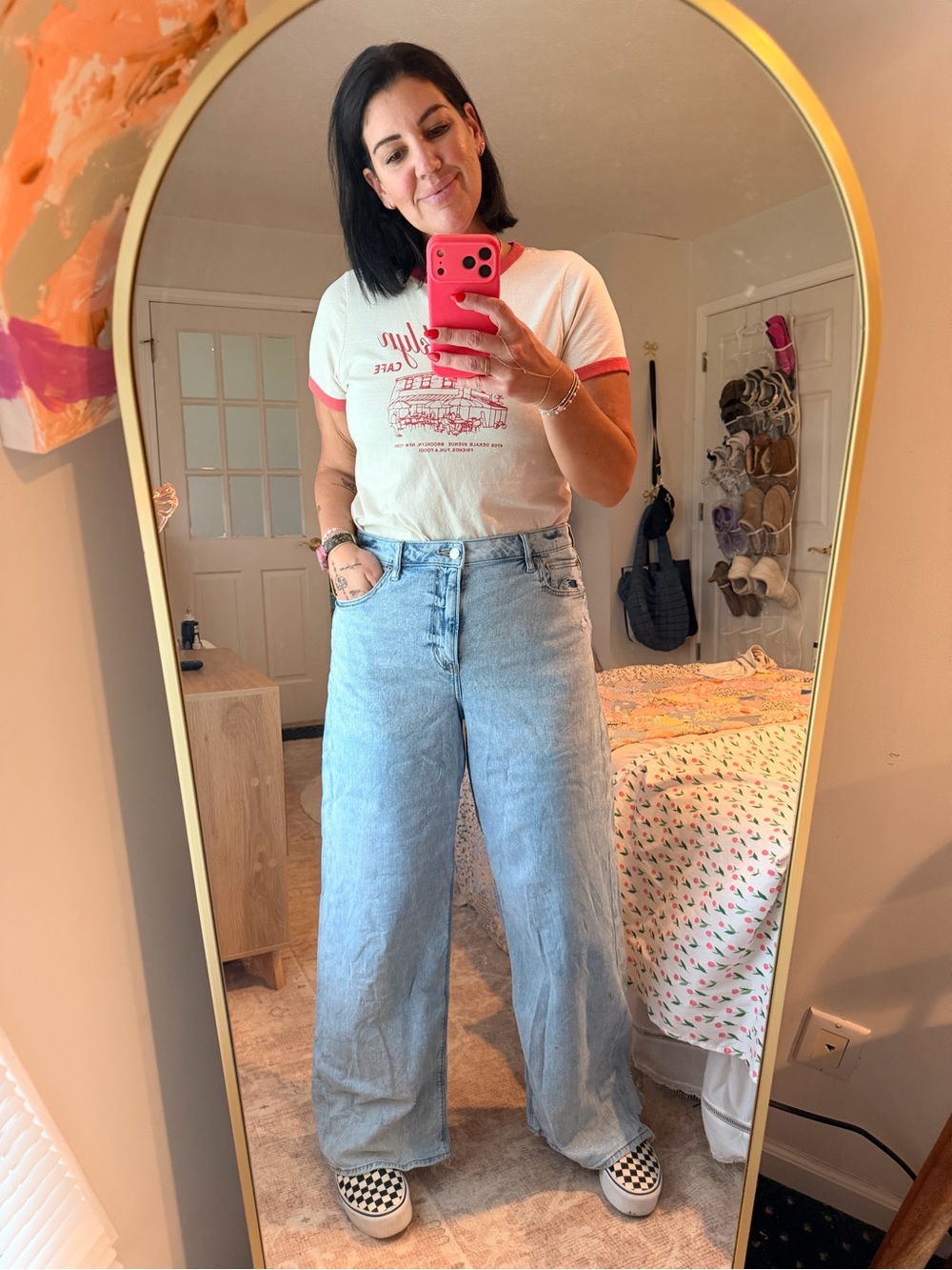American Eagle Outfitters Light Blue Wide Leg Jeans